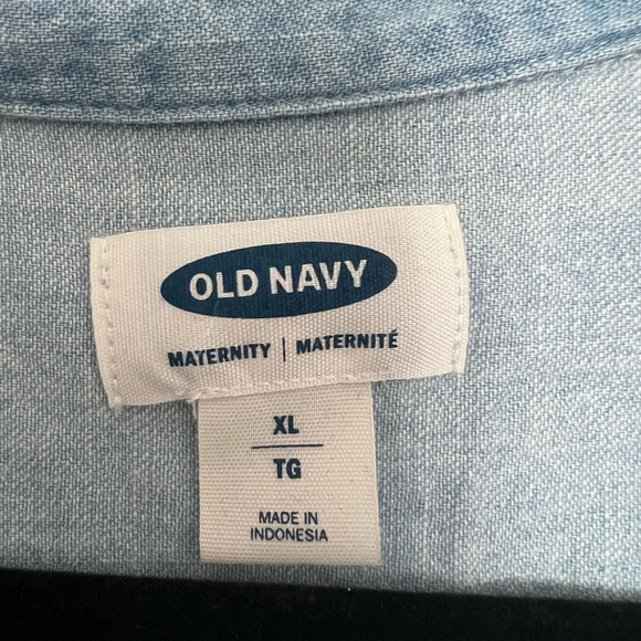 OLD NAVY MATERNITY Size XL Denim Top - Picture 4 of 5